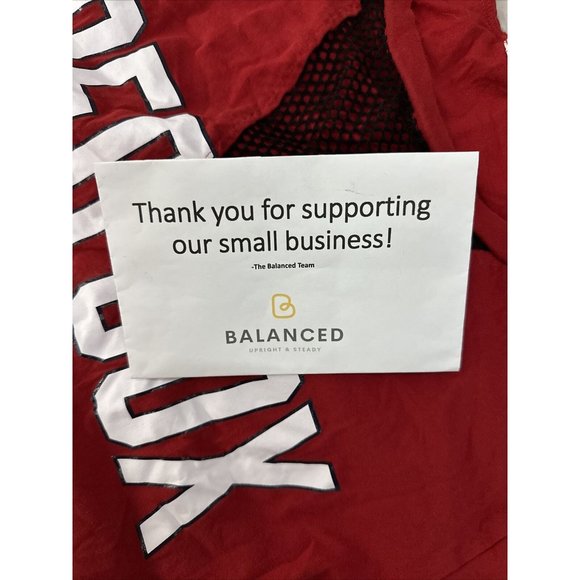 Victoria Secret PINK womens MLB Small Boston Red Sox Tee fish net v neck EUC - Picture 10 of 10